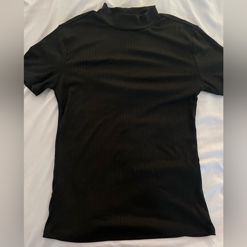 Black turtleneck shirt